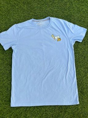 GOAT Light Blue Graphic Short Sleeve Crewneck Tee